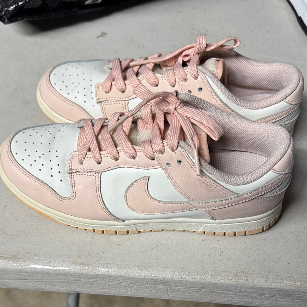 Nike Women's Blush Pink and White Sneakers